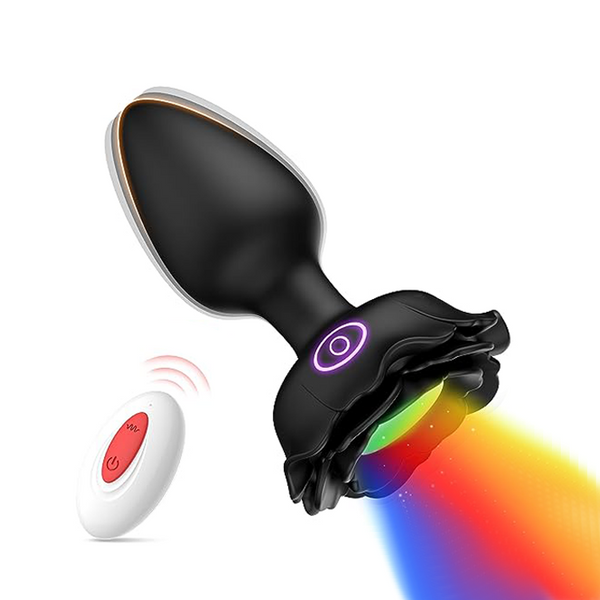 LED Vibrations Analplug mit 10 Farben und Vibrationseinstellungen