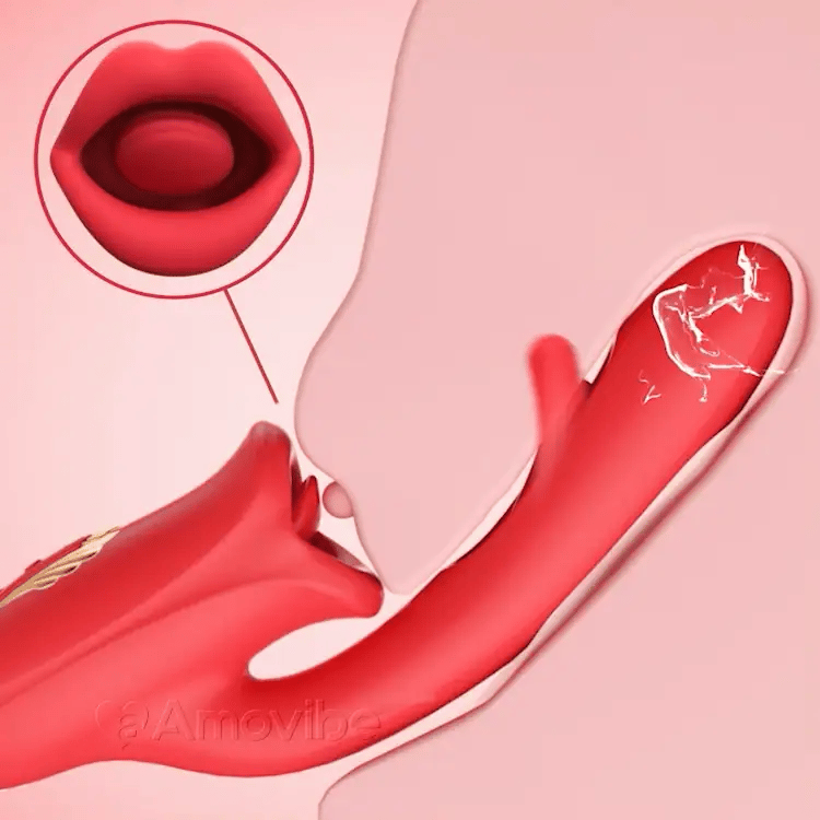 G Punkt Flapping Vibrator mit Kussfunktion & vibrierender Zunge