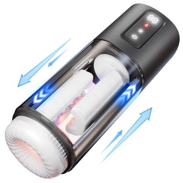 Automatischer Männlicher Masturbator mit 10 Vibrationsstufen, 6 Reibungsstufen und 2 Heizstufen