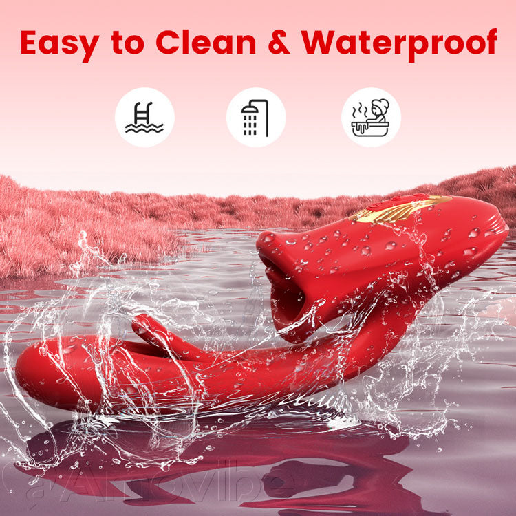 G Punkt Flapping Vibrator mit Kussfunktion & vibrierender Zunge