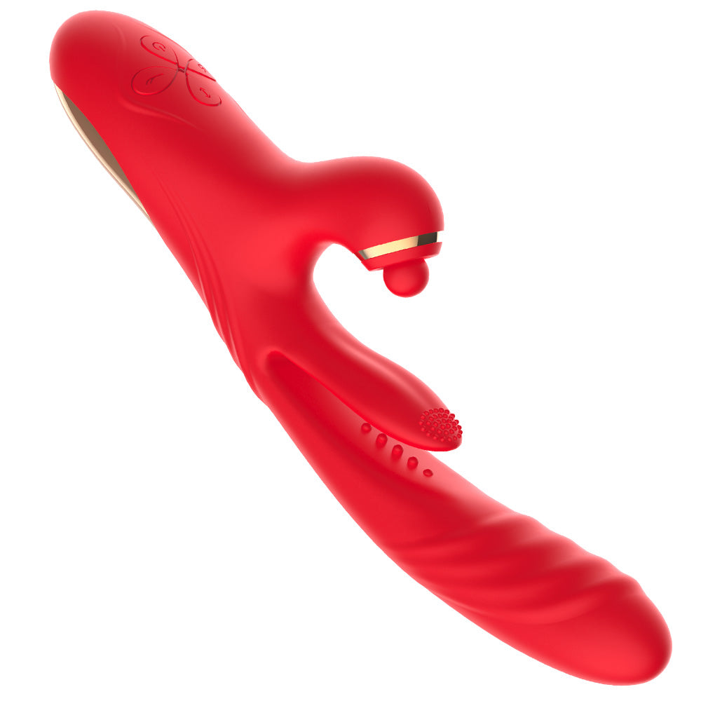 4 IN 1 Schubvibrator mit Lecken, Vibration,  und Klitorisklopfen