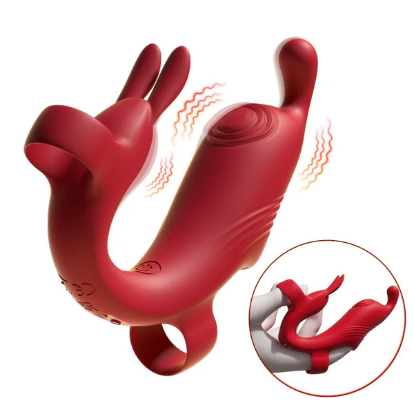 Rabbit-Fingervibrator für Frauen – Stimulator für Brustwarzen, Klitoris und G-Punkt für Paare