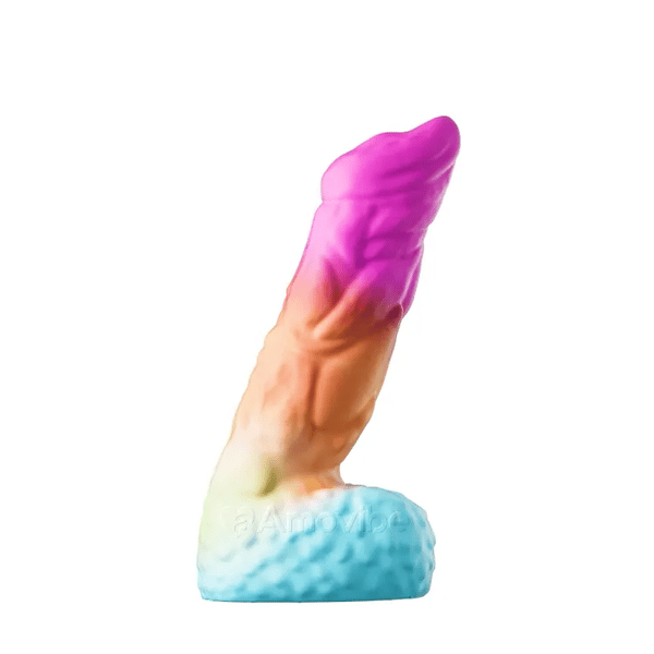 Monster Dildo – Farbenfrohes realistisches Silikon mit starkem Saugnapf