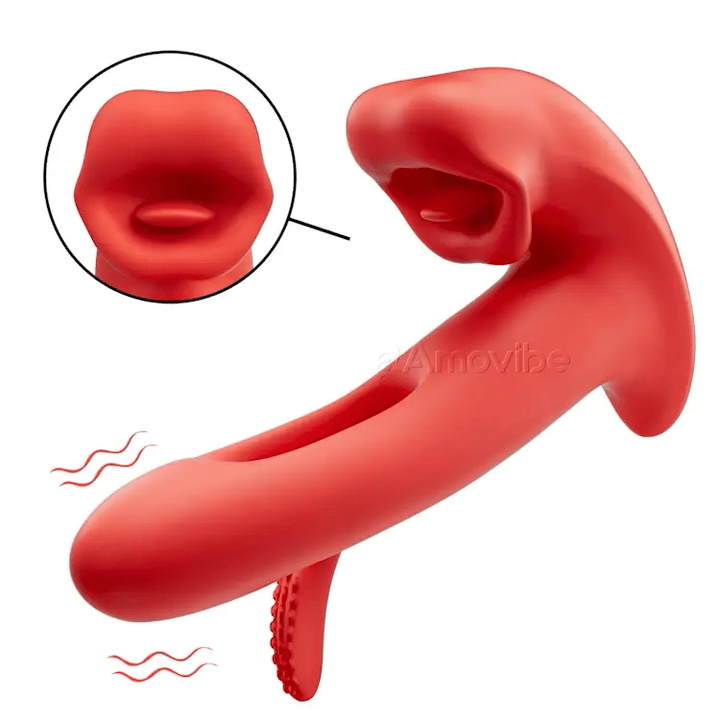 Flatternder Klitoris Vibrator mit Kussmund & Vibration Amovibe DE Flatternder Klitoris Vibrator mit Kussmund & Vibration Amovibe DE