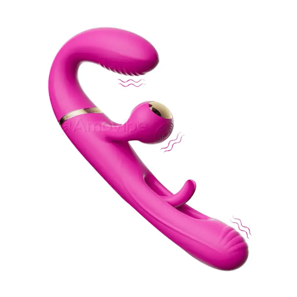 Doppelseitiger Dildo mit 4 Motoren und 10 Vibrations- und Klatschmodi