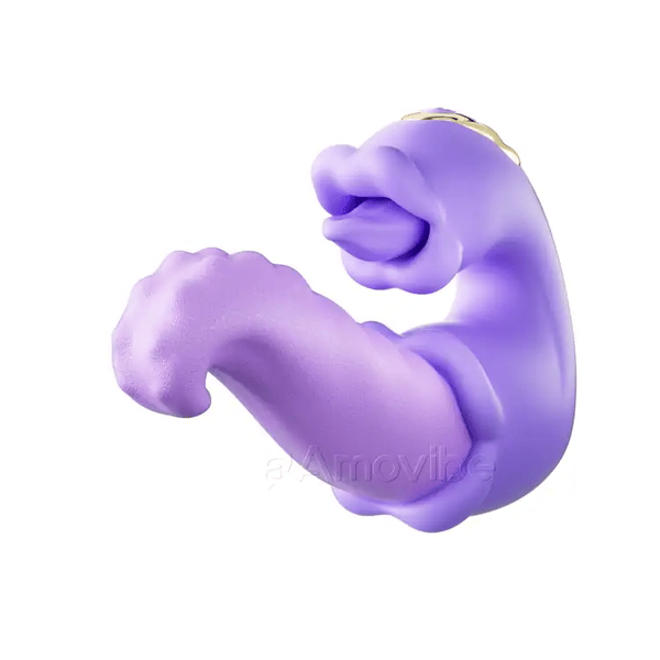 Doppelte Vibration Rotierender G-Punkt Zungen-Vibrator