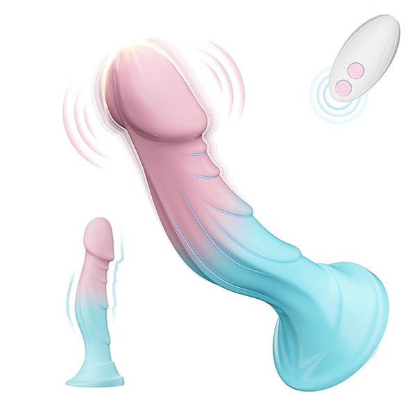 7,5 Zoll Dildo mit Farbverlauf, Fernbedienung und 9 Vibrationsmodi
