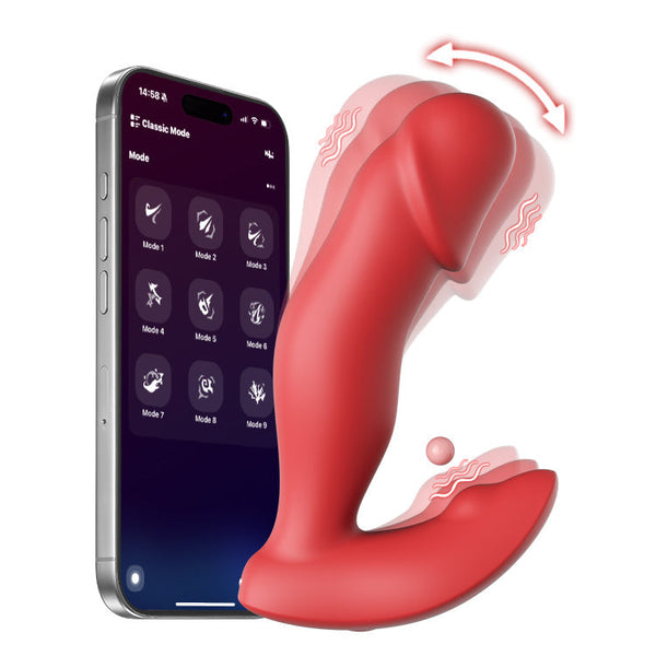 App-gesteuertes tragbares Vibrator für G-Punkt- und Klitoralstimulation