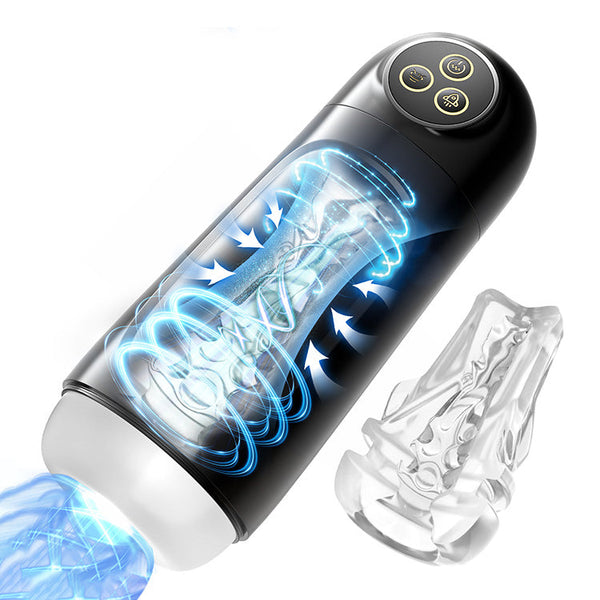 Automatischer Männlicher Masturbator mit 10 Vibrations- und Saugmodi