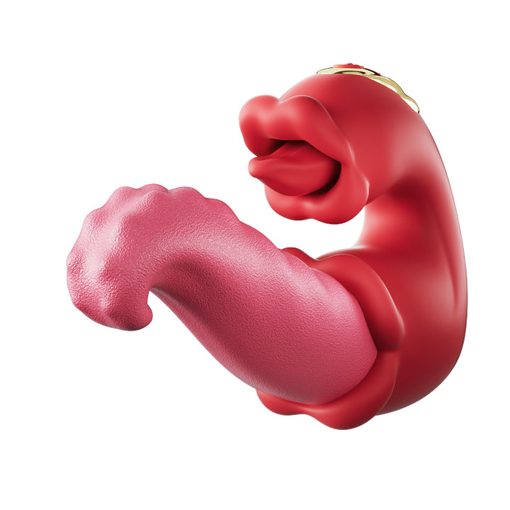 Dual Rosen Stopf G Punkt Vibrator mit Zungenlecken & Vibration Amovibe DE Dual Rosen Stopf G Punkt Vibrator mit Zungenlecken & Vibration Amovibe DE