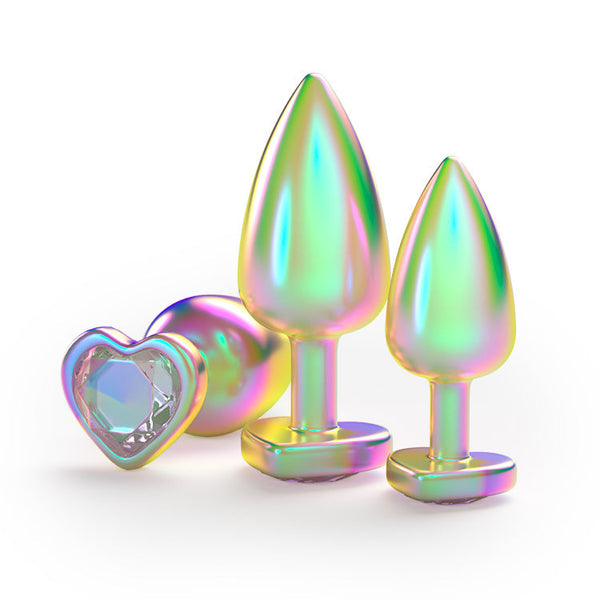 Sparkling Heart Metall Anal Plug Set