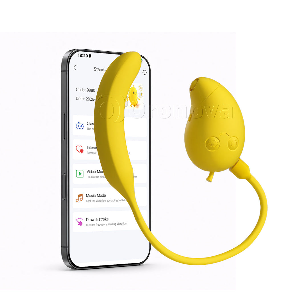Mango & Banana | 2-in-1-Bluetooth-Vibrator mit Saug- und Klopffunktion
