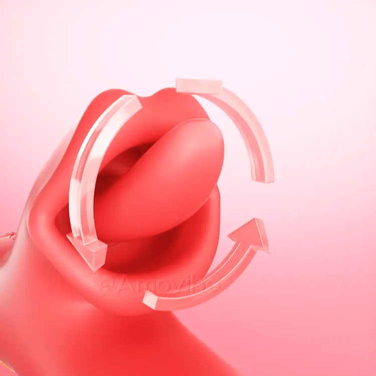 G-Punkt Klitorisstimulator mit Zungenlecken und Vibration