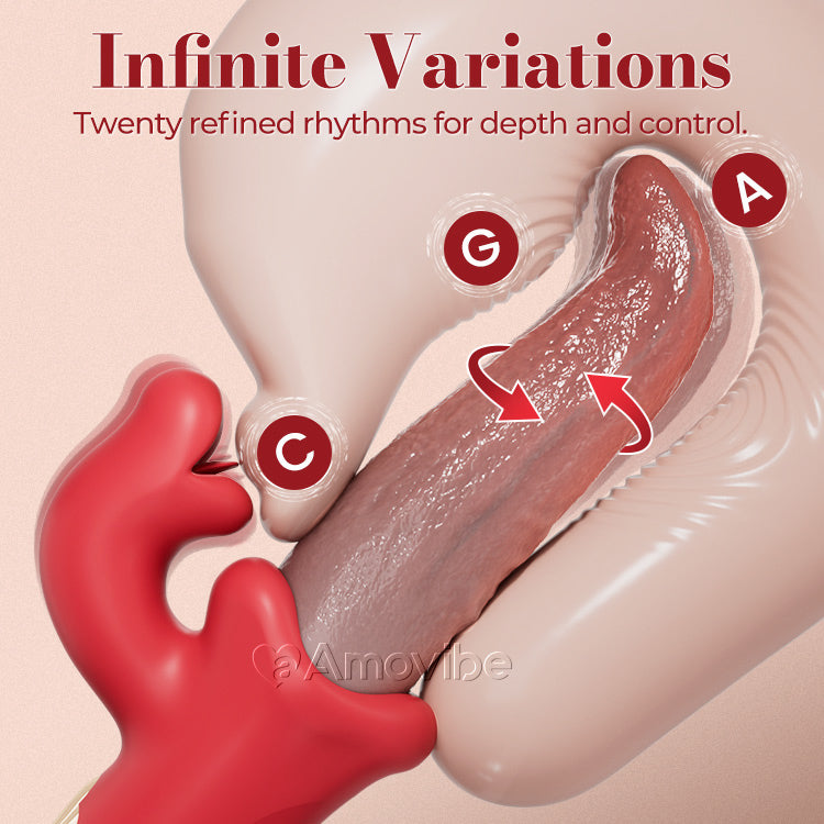 Oszillierender Zungenvibrator –   neckende und wackelnde Stimulation