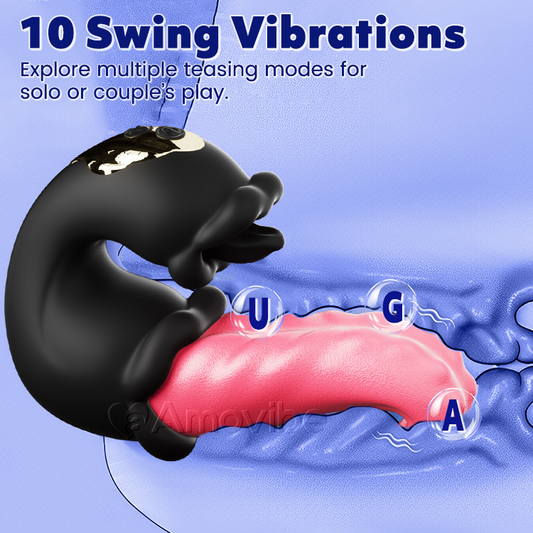 Stoßender und leckender G-Punkt-Vibrator mit Dual-Rosen-Design