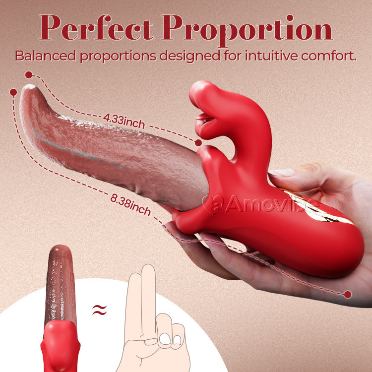 Oszillierender Zungenvibrator –   neckende und wackelnde Stimulation