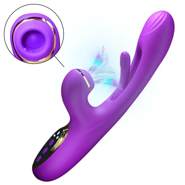 G-Punkt-Vibrator mit Flapping, Klitoris-Sauger und Vibration