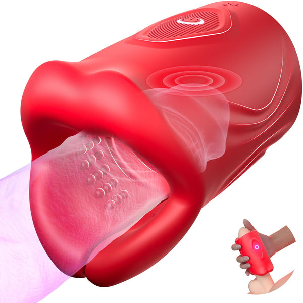 Leistungsstarker freihändiger Masturbationsbecher mit 9 Vibrationsmodi