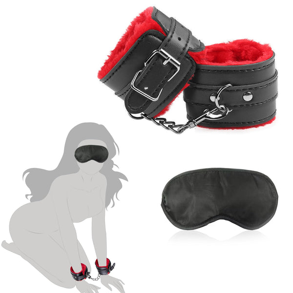 Komplettes BDSM-Set für sensorische Kontrolle und Fesseln