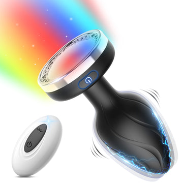 Ingrid - 10 Vibrationsmodi Fernbedienung Anal Plug mit LED-Licht
