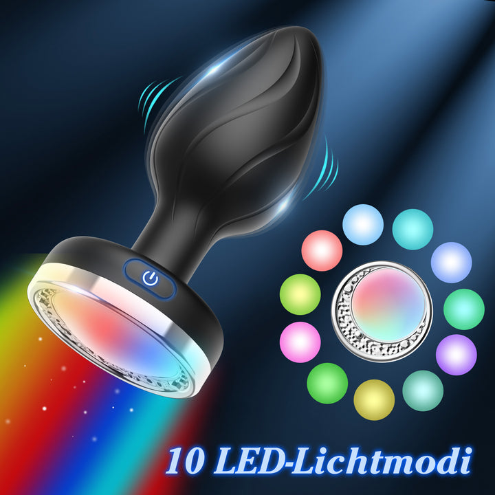 10 Vibrationsmodi Fernbedienung Anal Plug mit LED Licht Amovibe DE 10 Vibrationsmodi Fernbedienung Anal Plug mit LED Licht Amovibe DE