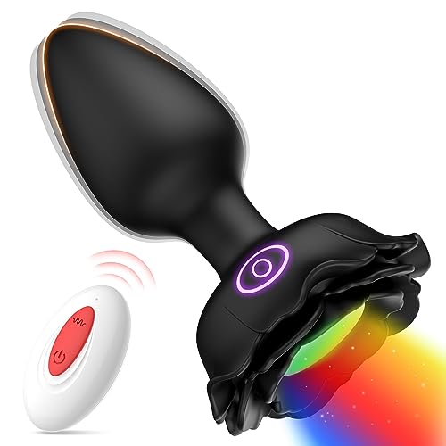 GrandPleas – LED-Vibrations-Analplug mit 10 Farben und Vibrationseinstellungen