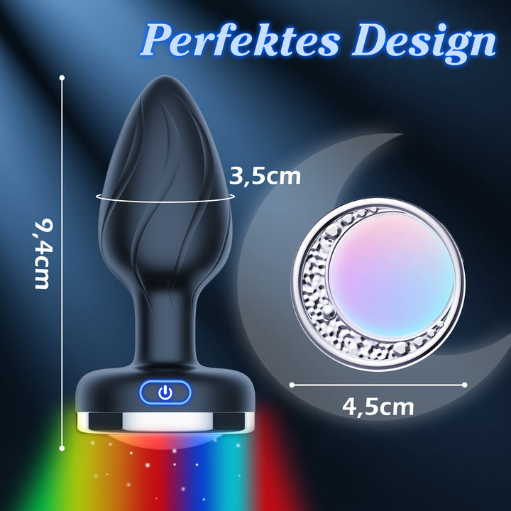 10 Vibrationsmodi Fernbedienung Anal Plug mit LED Licht Amovibe DE 10 Vibrationsmodi Fernbedienung Anal Plug mit LED Licht Amovibe DE