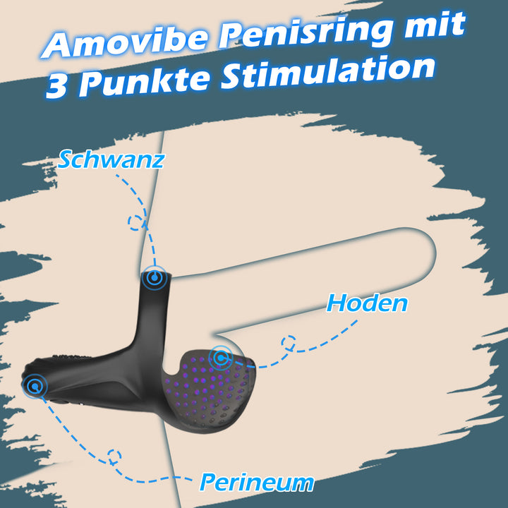 Grace- Hochstimulierender Penisring mit 3 Stimulationspunkten Amovibe DE Grace- Hochstimulierender Penisring mit 3 Stimulationspunkten Amovibe DE